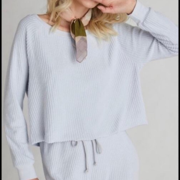 Wildfox Tops - NWT Wildfox Tilda Oversized Light Blue Sweater